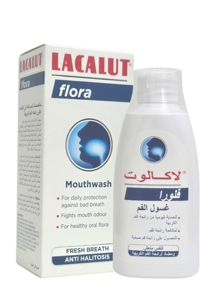 LACALUT Mouthwash Flora Fresh Breath Anti Halitosis 300Ml - Image 1